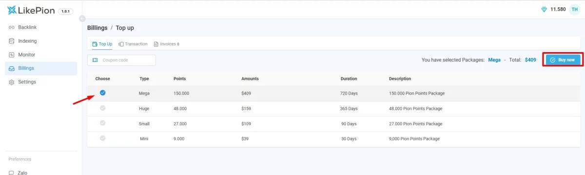 How To Buy And Manage Pion Points