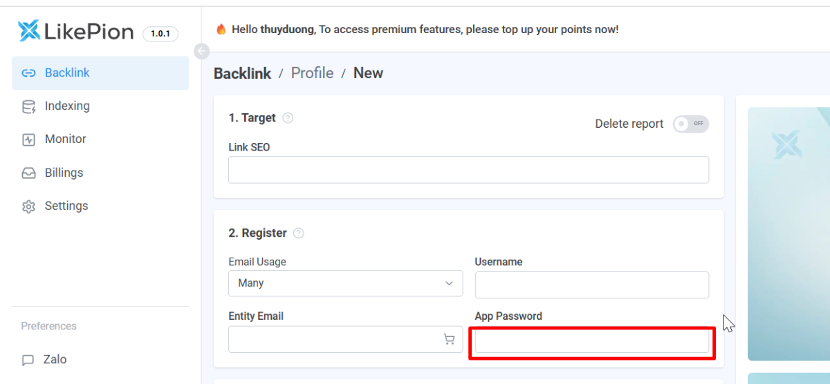How To Set Up Profile Backlink With Likepion (11)